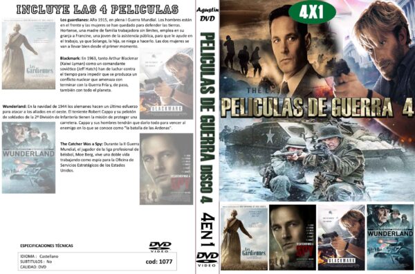 1077 - PELICULAS DE GUERRA VOL. 4 - 4EN1