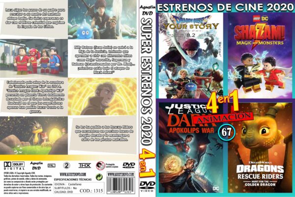 1315 - ESTRENOS EN CINE 2020 - VOL. 67 - ANIMACION - 4EN1