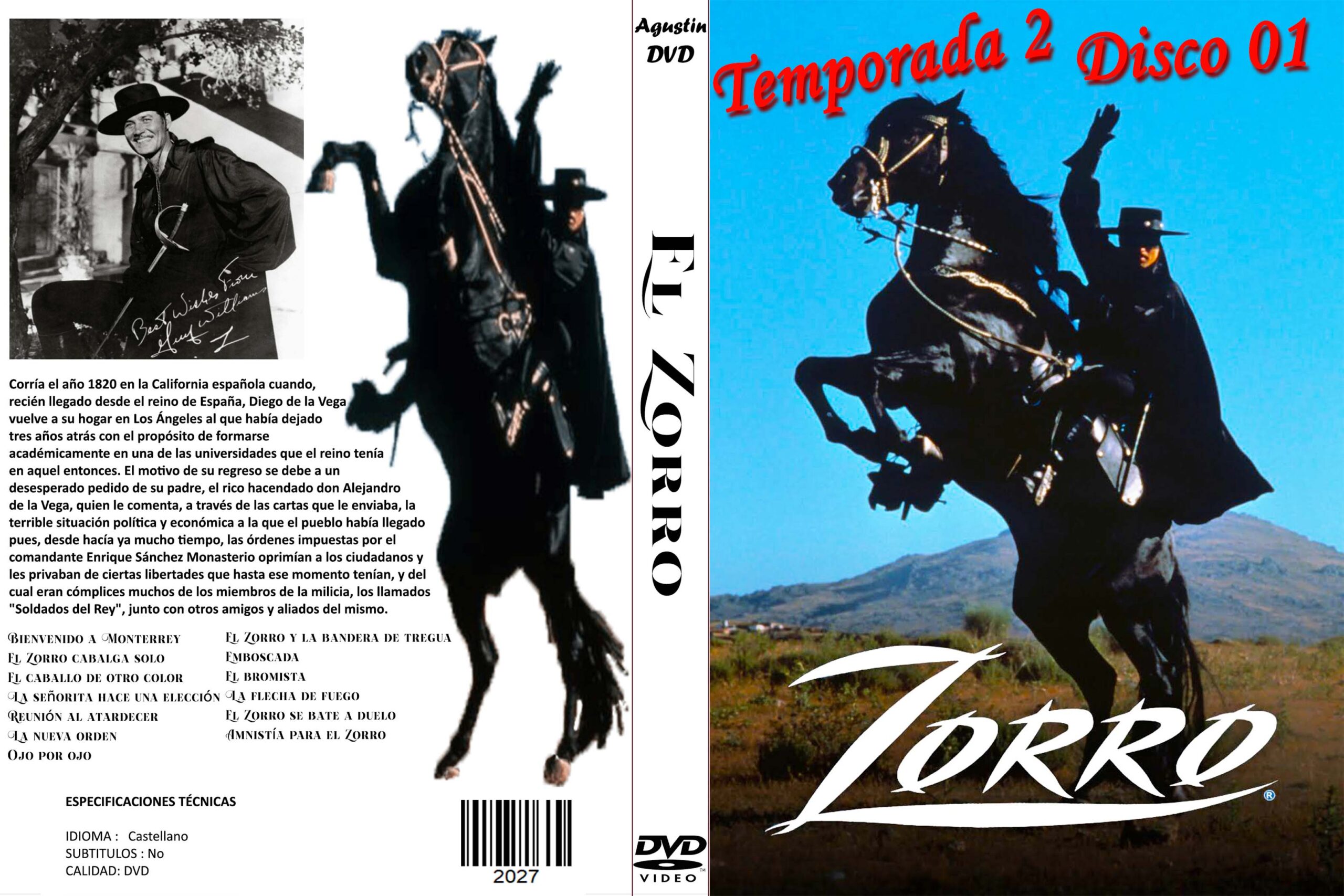 2027 EL ZORRO TEMPORADA 2 VOL 1 Catalogo DVD